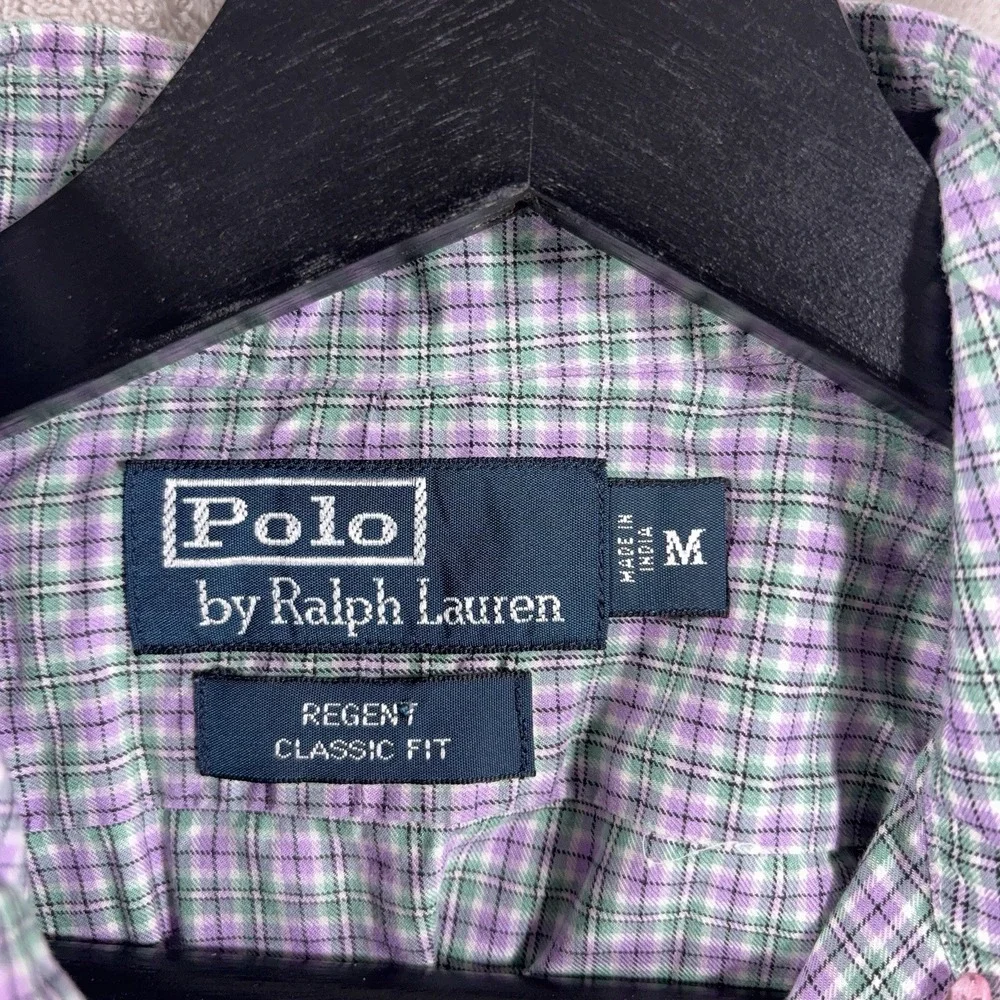 Polo Ralph Lauren Button Down Shirt Mens Medium Multicolor Check Regent Classic